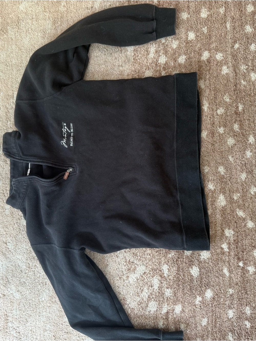 Peter Millar Black Half-Zip Pullover Sweater